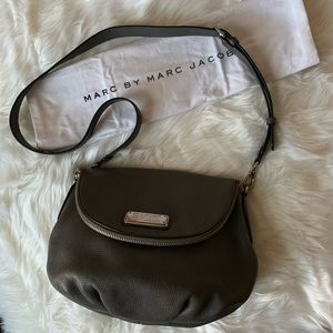 Marc Jacobs Gray with Silver Crossbody w/ dust bag